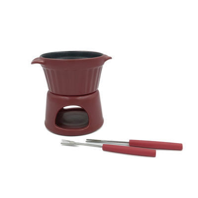 Sustainable Ceramic Fondue Set For Chocolate Cheese