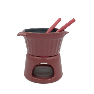 Sustainable Ceramic Fondue Set For Chocolate Cheese