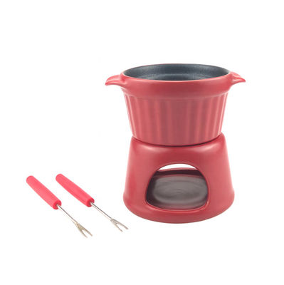 Sustainable Ceramic Fondue Set For Chocolate Cheese