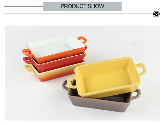 Kitchen Nordic Double Handle Bakeware Pan Nonstick Ceramic Baking Tray Set