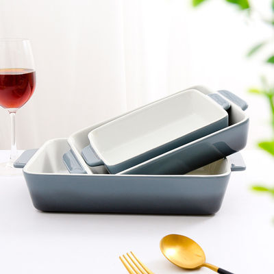 Rectangular Shaped Bakeware Casserole Dish Ceramic Oven Baking Pan Set