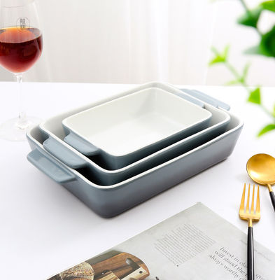 Rectangular Shaped Bakeware Casserole Dish Ceramic Oven Baking Pan Set