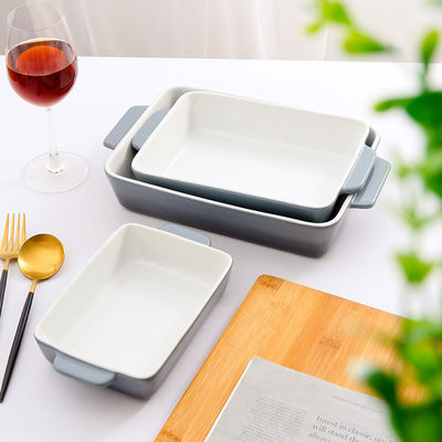 Rectangular Shaped Bakeware Casserole Dish Ceramic Oven Baking Pan Set