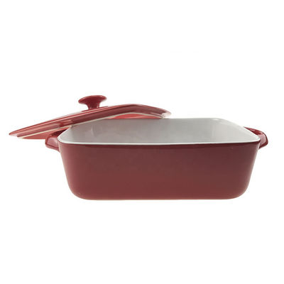 Rectangular Ceramic Casserole Dish Set Bakeware Dish With Lid