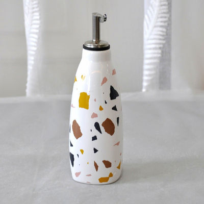 Olive Oil Ceramic Container Set Porcelain Vinegar Bottles In Storage Jars