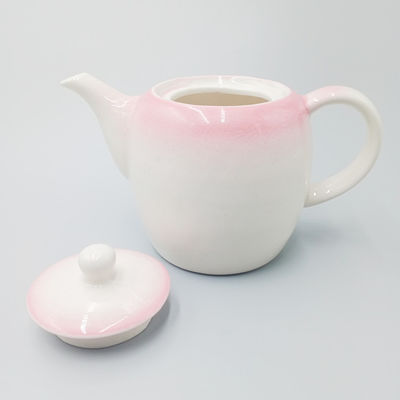 Red Glaze Gradual Change Japanese Teapot With Ceramic Lid And Spout