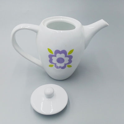 Decal Glazed Earthenware Teapot With Lid