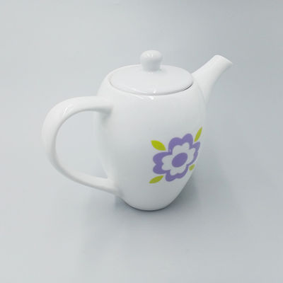Decal Glazed Earthenware Teapot With Lid
