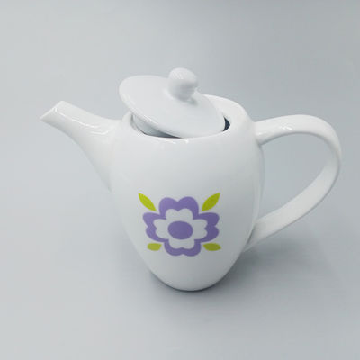 Decal Glazed Earthenware Teapot With Lid