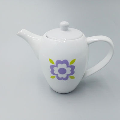 Decal Glazed Earthenware Teapot With Lid