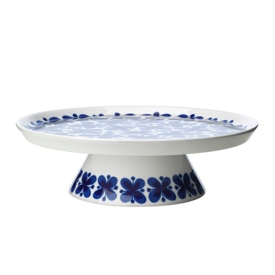 Chinese Ceramic Plate Porcelain Cake Stand Blue And White Color