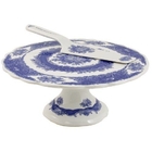 Chinese Ceramic Plate Porcelain Cake Stand Blue And White Color