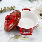 Single Servings Mini Casserole Pot Soup Bowl Ceramic Cocotte With Lid