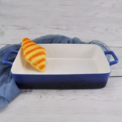 Healthy Rectangular Shaped Bakeware Casserole Dish Ceramic Oven Baking Pan Set