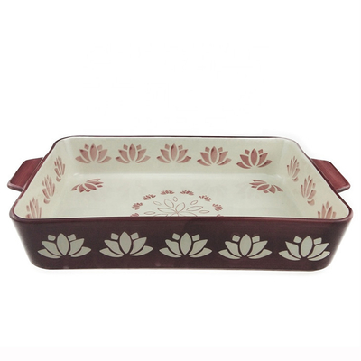 Bread Making Household Stoneware Oven Tray Rectangle Baking Pan