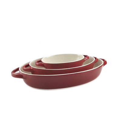Kitchen Potato Oval Ceramic Bakeware Dishes Set Bakeware Baking Pan