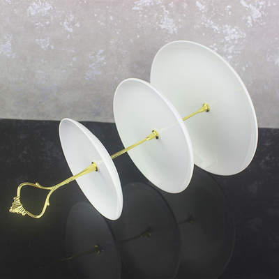 European White Glazed Ceramic Fruit Plate Three Layer Multi Layer Fruit String Plate