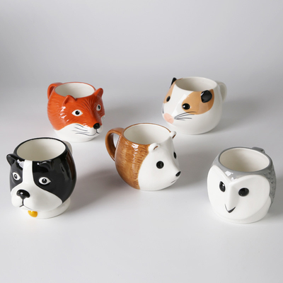 Handmade Cute Animal 3d Drinking Cups Tea Coffee Ceramic Mug Customized