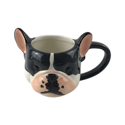 Cute 3d Animal Face Dog Ceramic Coffee Mug Customized Hand Painted