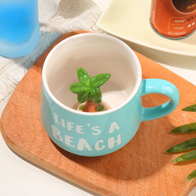 Creative Ceramic Glaze Coffee Mug 3D Relief Animal Ceramic Cups