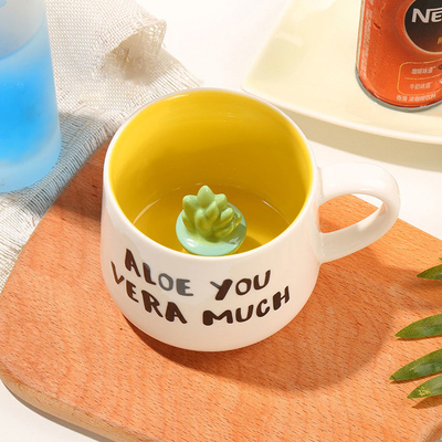 Creative Ceramic Glaze Coffee Mug 3D Relief Animal Ceramic Cups