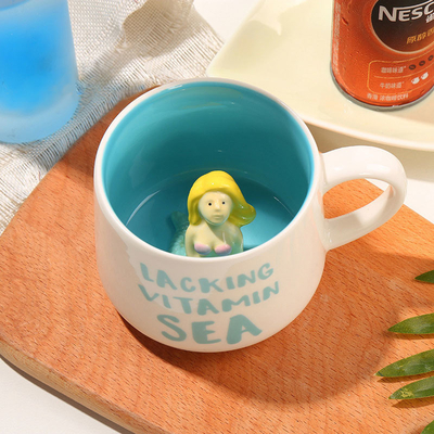 Creative Ceramic Glaze Coffee Mug 3D Relief Animal Ceramic Cups
