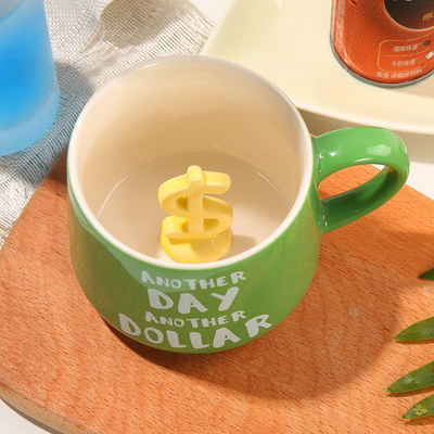 Creative Ceramic Glaze Coffee Mug 3D Relief Animal Ceramic Cups