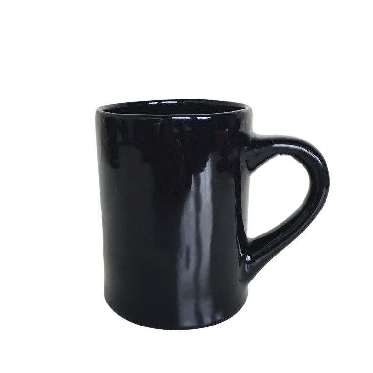 12 Oz Stoneware Mug Black Glazed  Coffee Custom Ceramic Mug