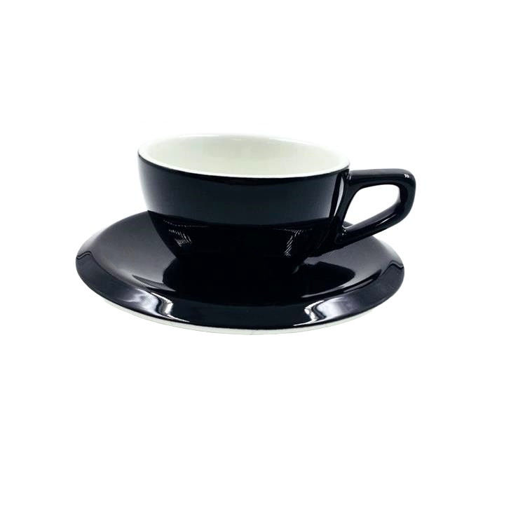 Multicolor 175ml 6Oz Custom Tea Cup And Saucer In Black Daily Use