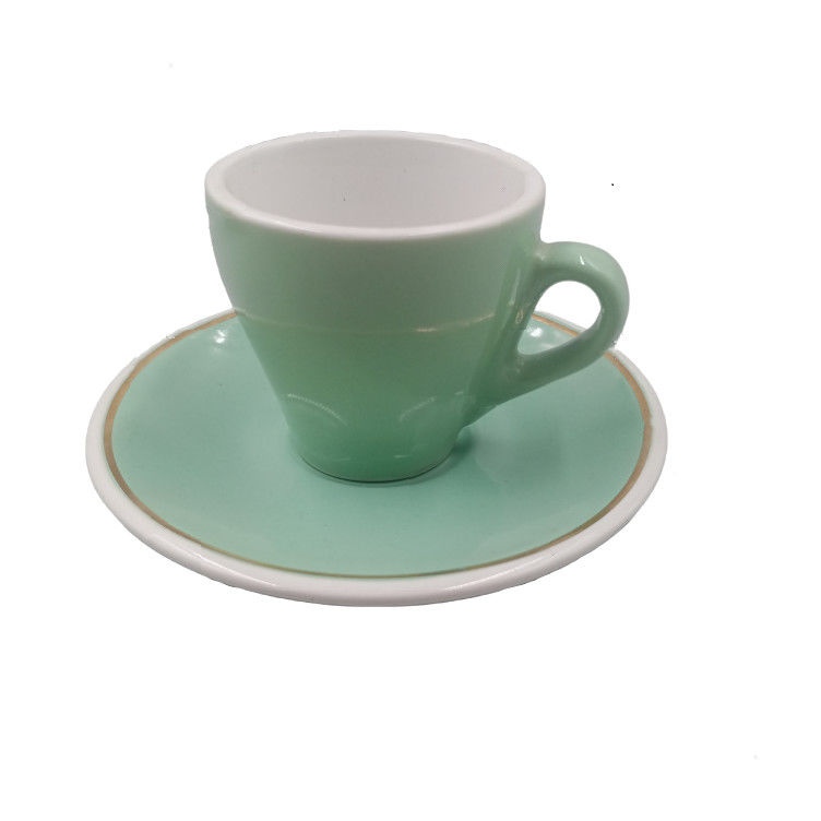 Classic Elephant  AB Grade Ceramic Cup And Saucer Set Green For Tea