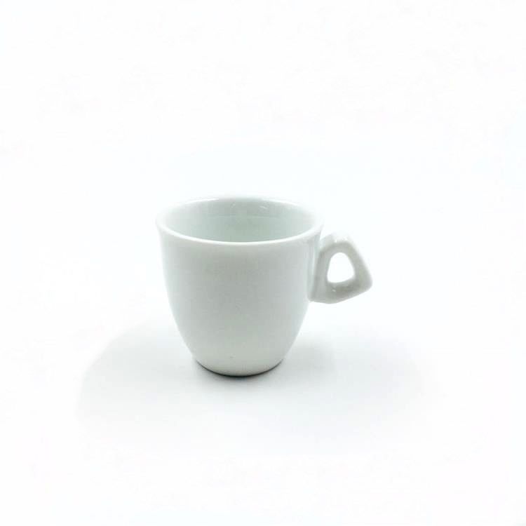 FDA Certification 3oz White Cup And Saucer Set With Mini Handle