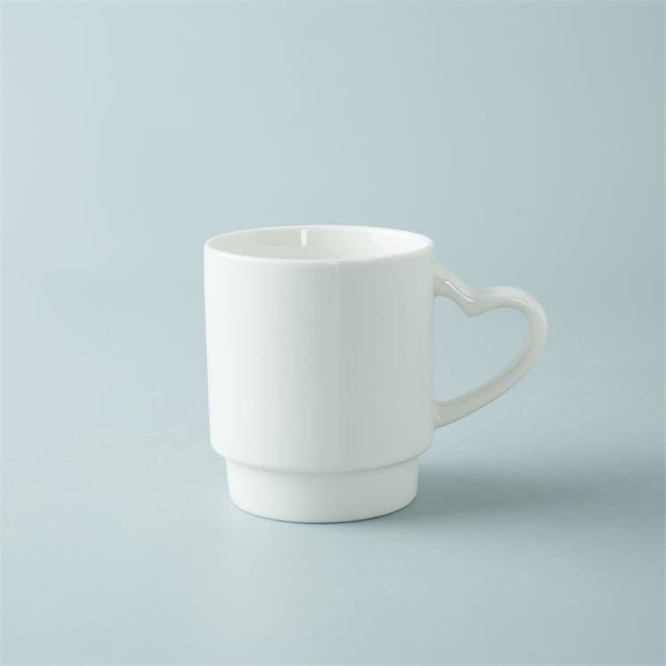 Advertising Microwavable Sublimation Mugs 11oz With Heart Handle