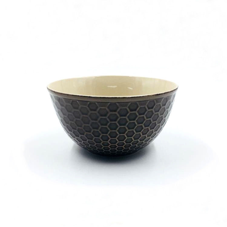 Embossed Lead Free Ceramic Serving Bowls Underglaze For Dinner