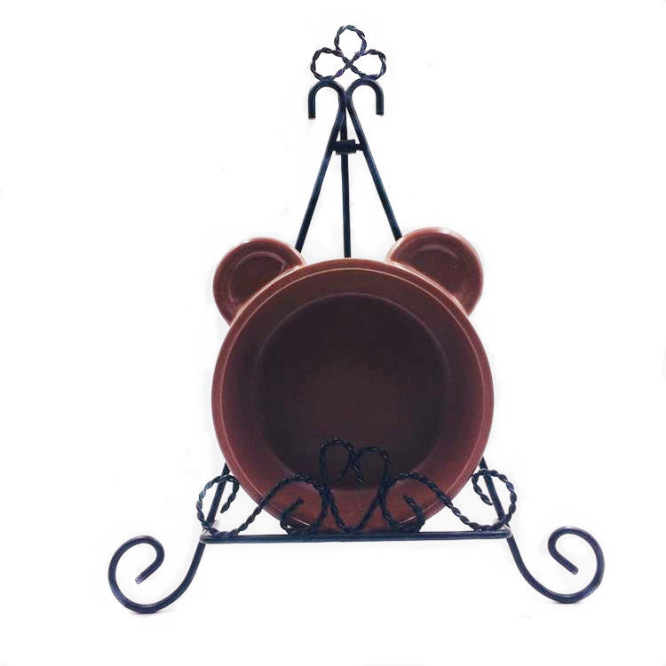 OEM Welcome 13cm Ceramic Pet Food Bowl Solid Color With Double Ears