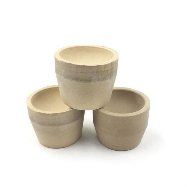 9AS Fire Assaying Milky White Magnesia Cupels For Gold Melting