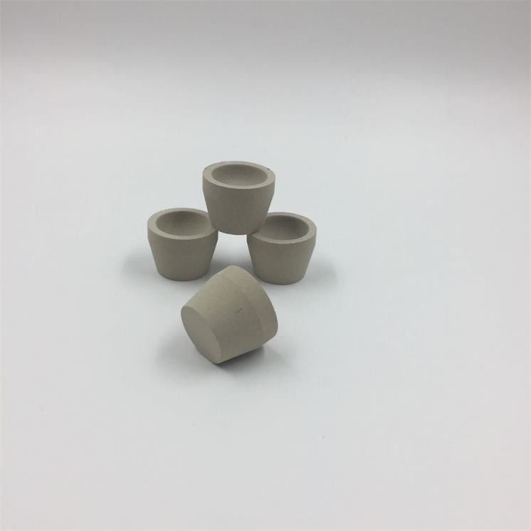 White High Refractoriness Bone Ash Cupel Crucible For Smelting