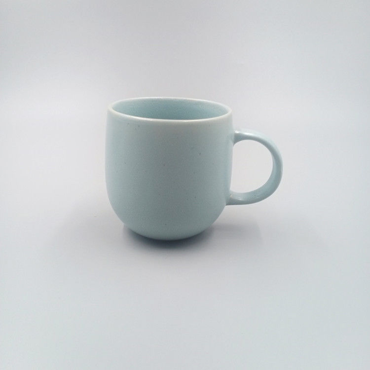 Hand Grip Personalized Ceramic Stoneware Mugs , 13 Oz Coffee Cups