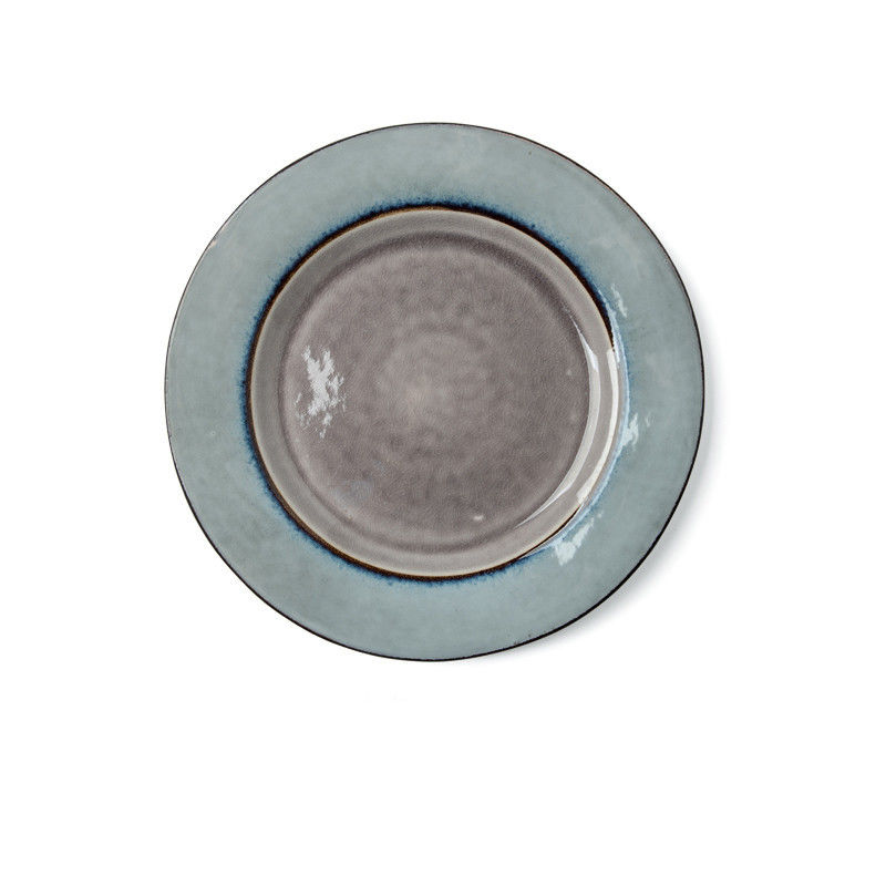 Ice Crackle Glaze Beef Ceramic Dinner Plates Creative 11.5 Inches