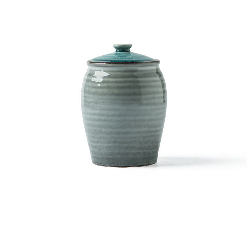 Ice Crack Glaze Seal Ceramic Storage Jar With Lid