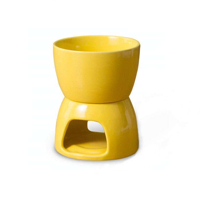Porcelain Custom Yellow Mini Ceramic Fondue For Cheese Chocolate