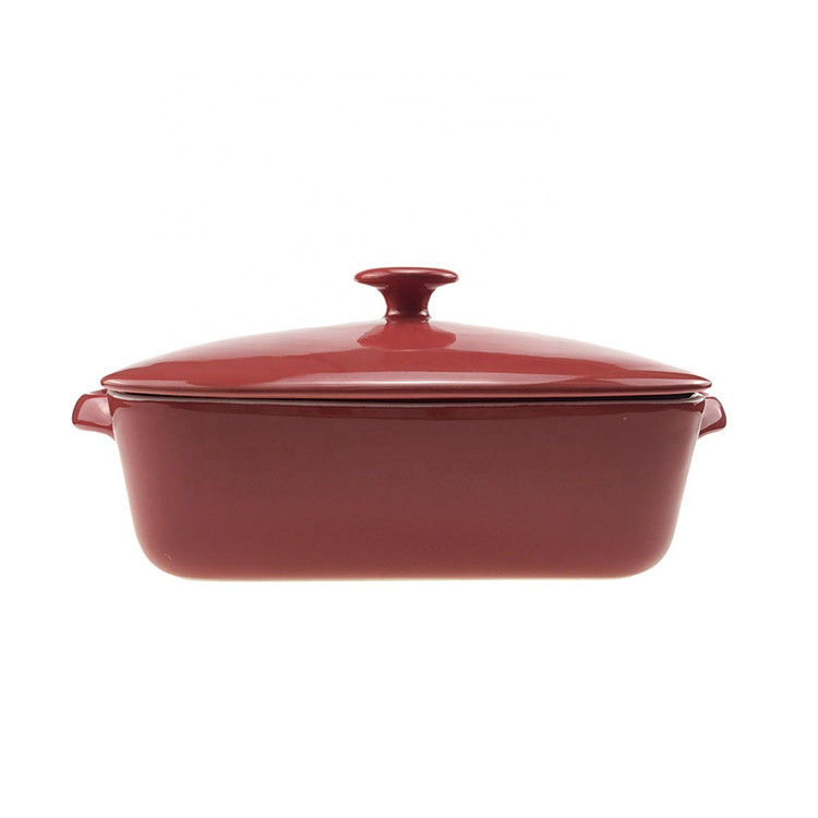 Rectangular Ceramic Casserole Dish Set Bakeware Dish With Lid