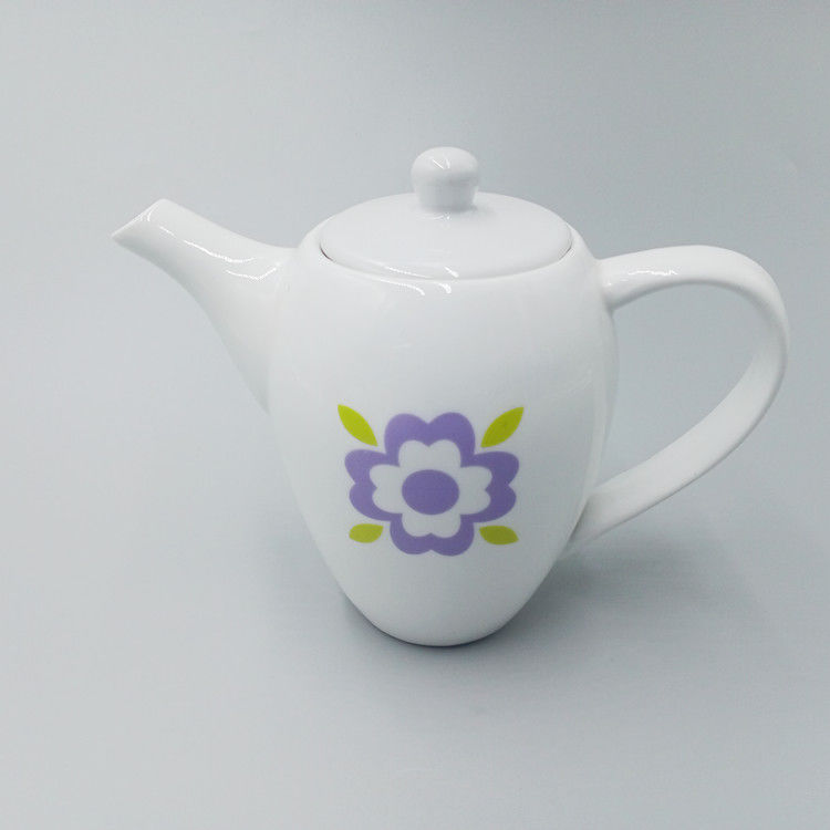 Decal Glazed Earthenware Teapot With Lid